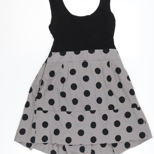Next Women's Black Polka Dot Fit & Flare Dress, Size 14