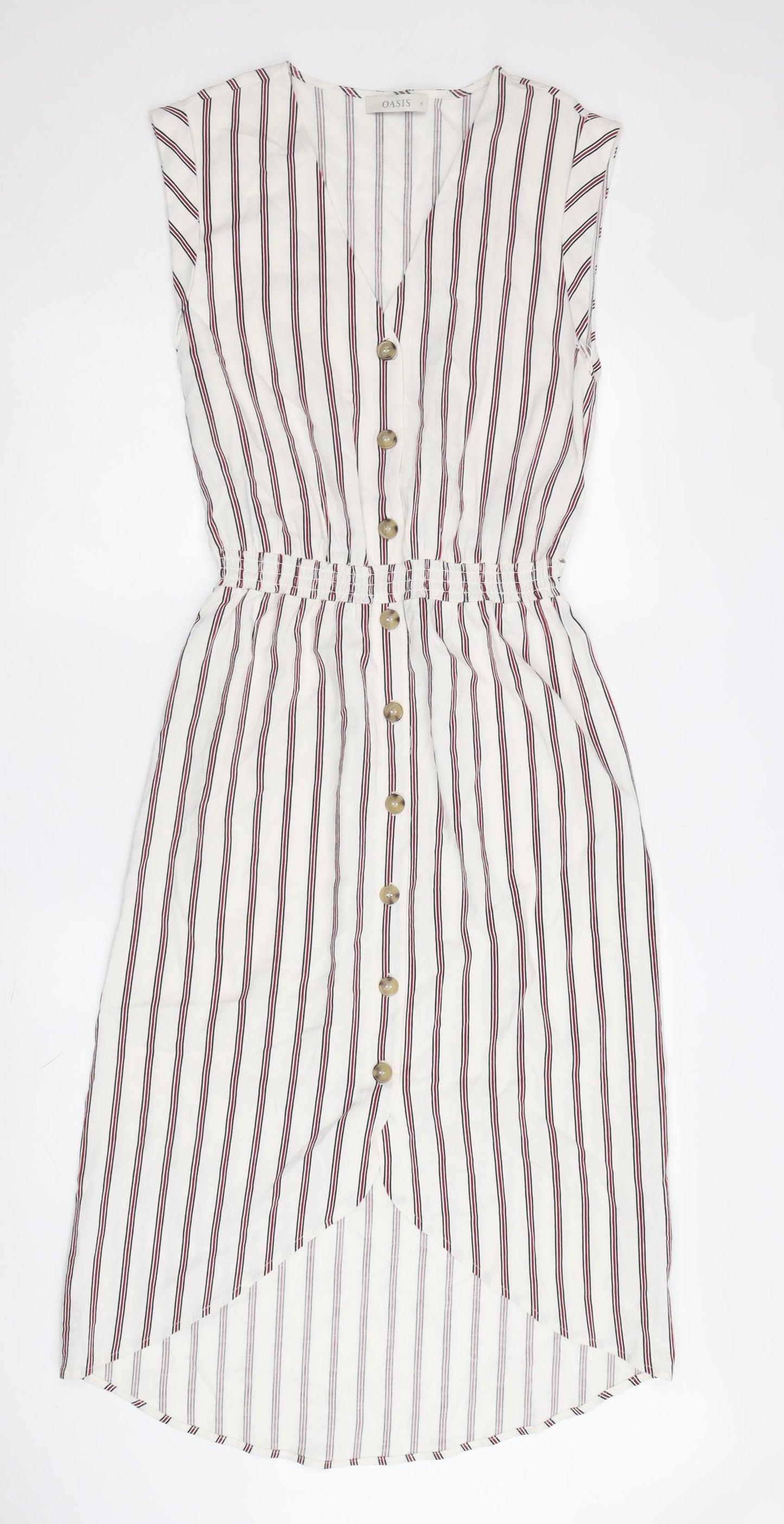 Oasis Women’s Multicoloured Size 10 Striped Dress