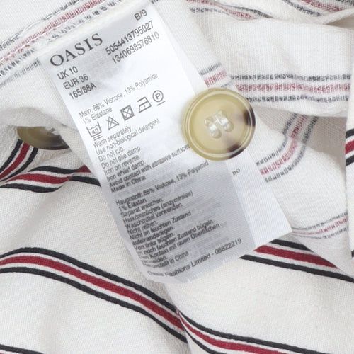 Oasis Women’s Multicoloured Size 10 Striped Dress