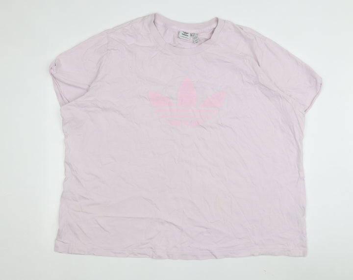Adidas Women's Pink T-Shirt Crew Neck Regular Fit