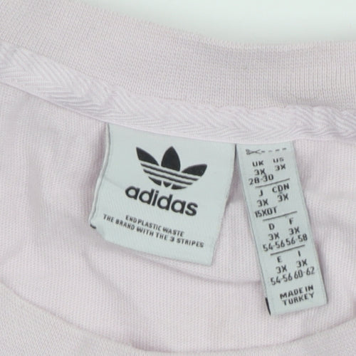 Adidas Women's Pink T-Shirt Crew Neck Regular Fit