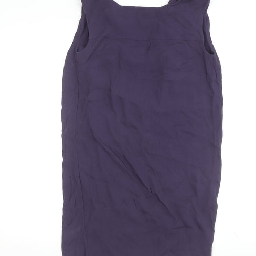 COS Women's Purple Cowl Neck Shift Dress Size 6