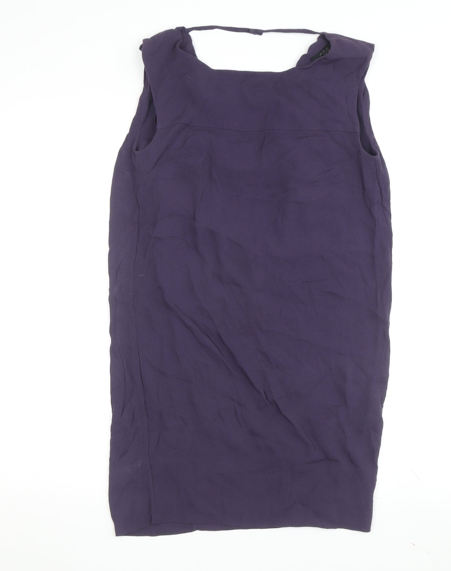 COS Women's Purple Cowl Neck Shift Dress Size 6