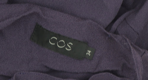COS Women's Purple Cowl Neck Shift Dress Size 6