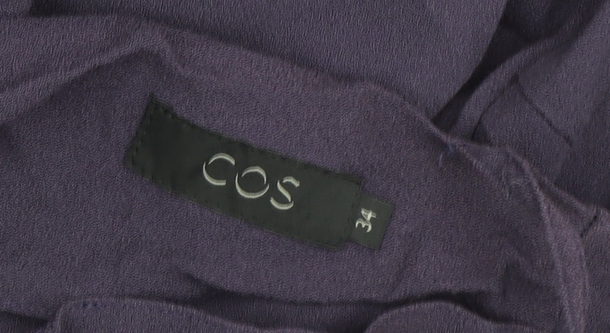 COS Women's Purple Cowl Neck Shift Dress Size 6