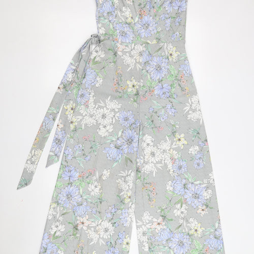 H&M Women's Multicoloured Floral Jumpsuit Size 4