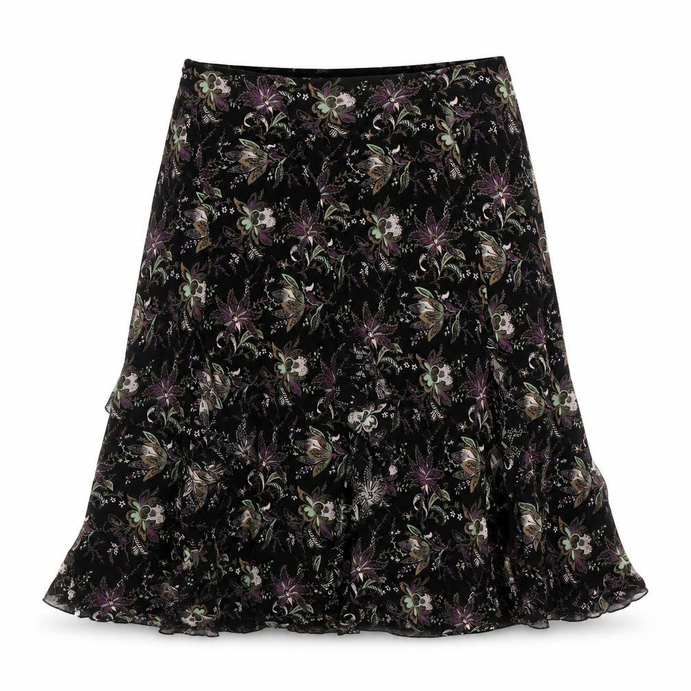 Marks & Spencer Floral A-Line Dress Women Black 14