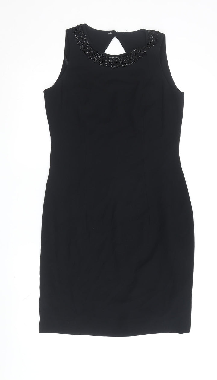 Liz Claiborne Women's Black Sheath Dress Size 4
