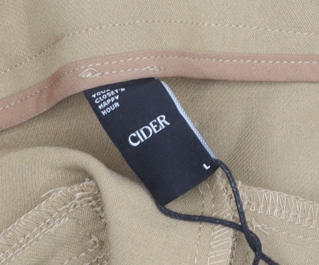 Cider Women's Beige Wide-Leg Dress Pants L