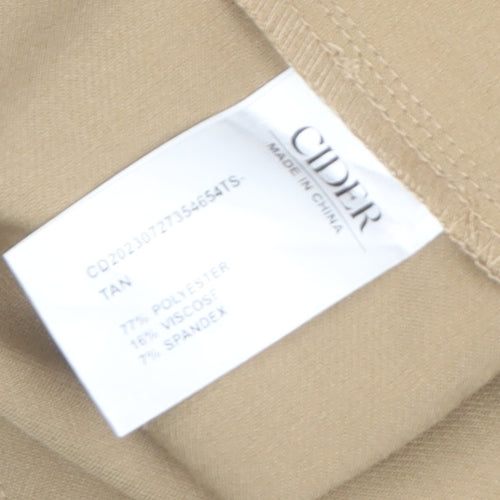Cider Women's Beige Wide-Leg Dress Pants L