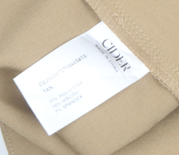 Cider Women's Beige Wide-Leg Dress Pants L