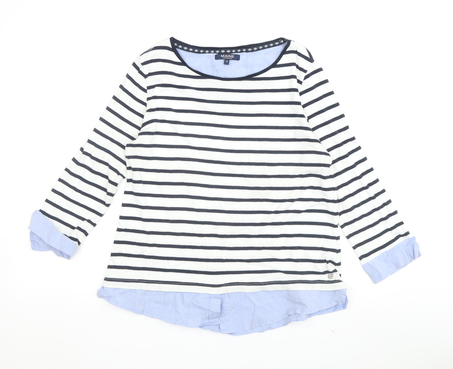 Maine New England Women's Striped T-Shirt Size 14