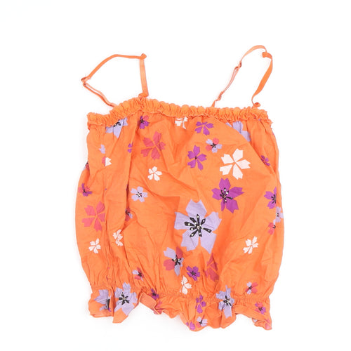 Red Herring Women's Orange Floral Camisole Tank Size 12