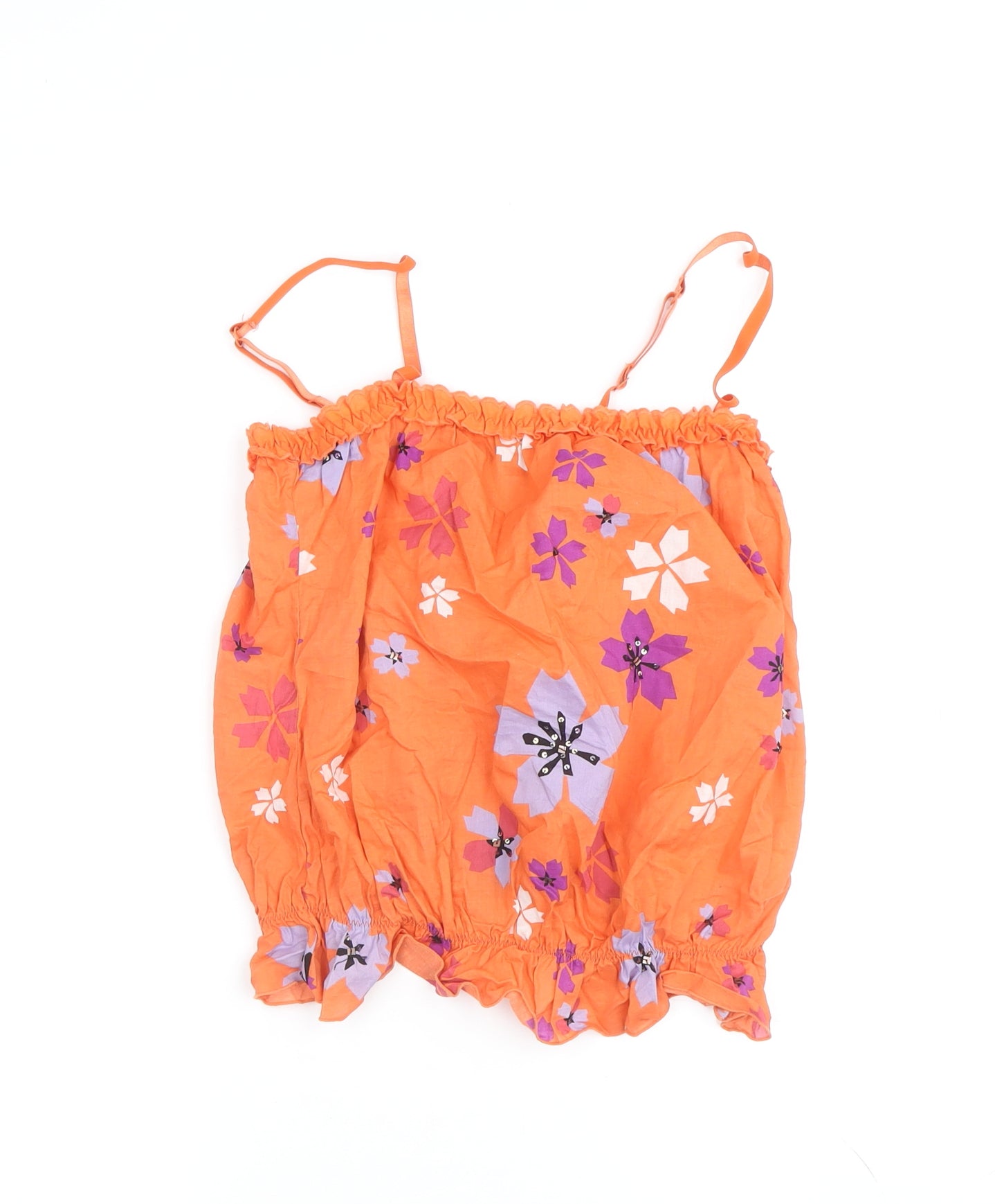 Red Herring Women's Orange Floral Camisole Tank Size 12
