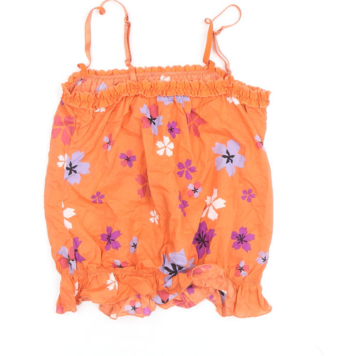 Red Herring Women's Orange Floral Camisole Tank Size 12