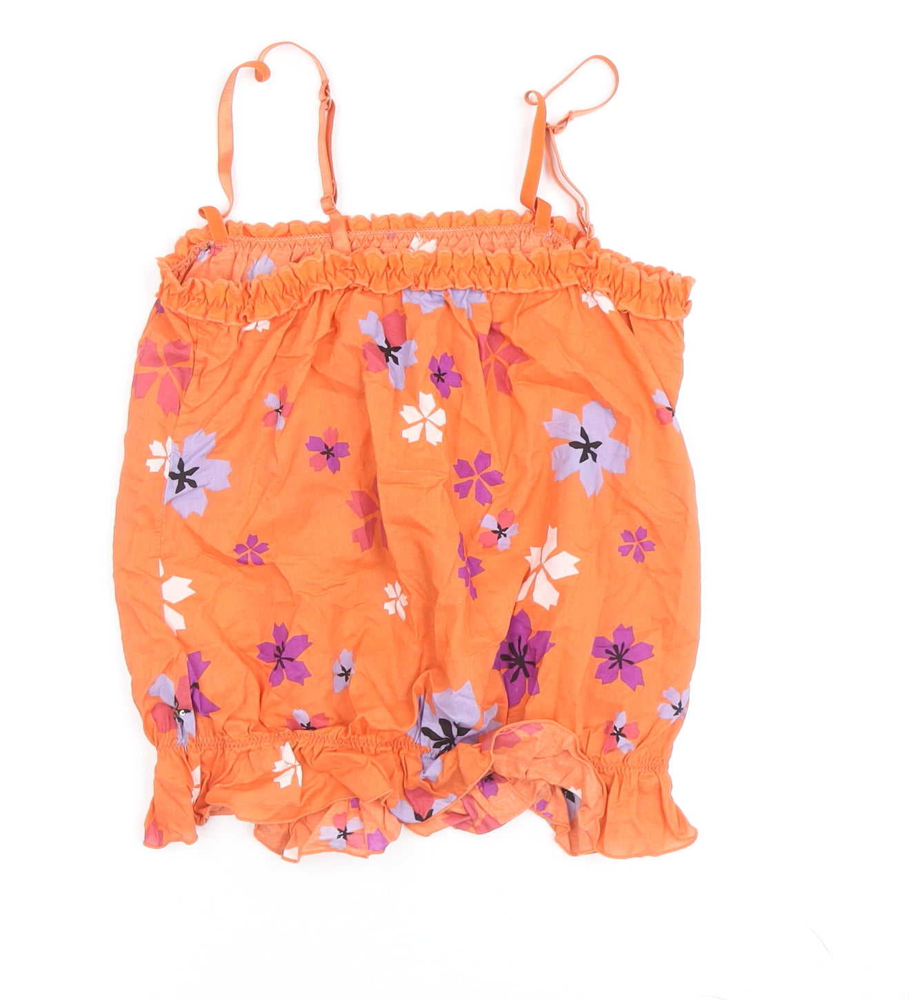 Red Herring Women's Orange Floral Camisole Tank Size 12