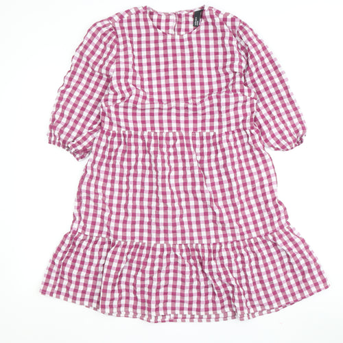 nobody's child Women's Pink Check Shift Dress Size 10
