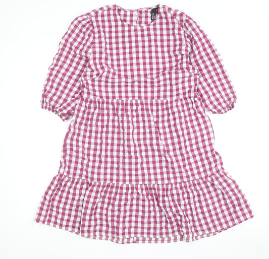 nobody's child Women's Pink Check Shift Dress Size 10