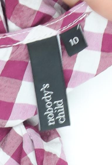 nobody's child Women's Pink Check Shift Dress Size 10