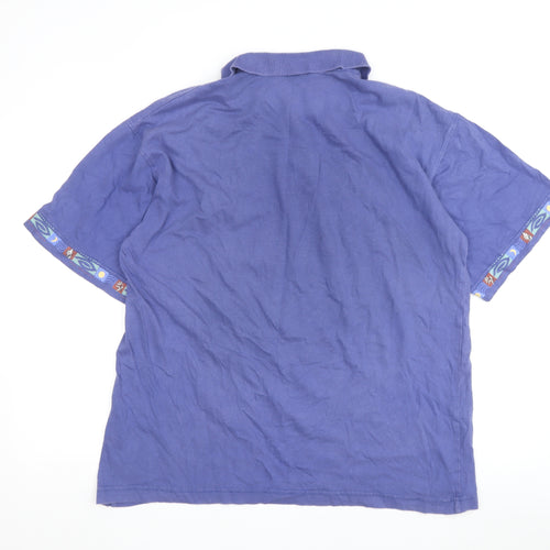 New Zealand Says Men's Purple Polo Shirt Size M