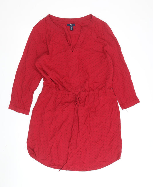 Gap Women's Red M Shirt Dress with Button Accents