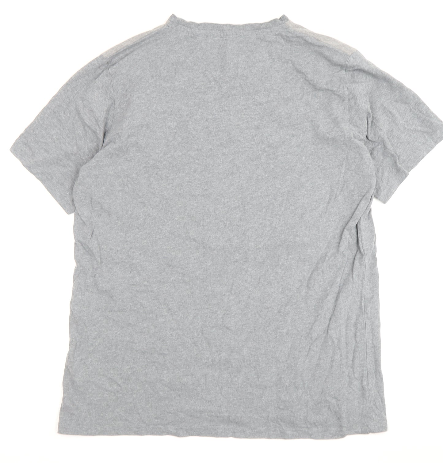 Blood Brother Men's Grey Cotton T-Shirt, Large, Crew Neck