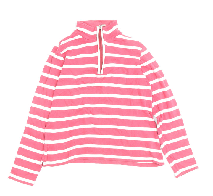 Maine New England Women's Pink Striped Pullover, Size 10