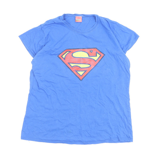 Superman Men's Blue 2XL Comic T-Shirt