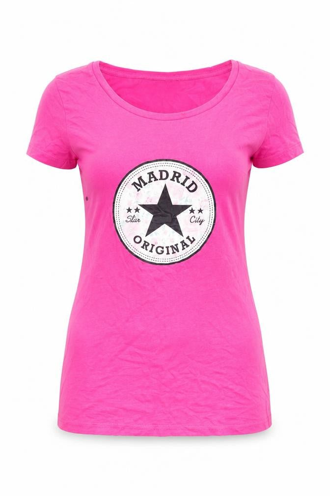 Front view of Originals by PM Women's Pink S Basic T-Shirt