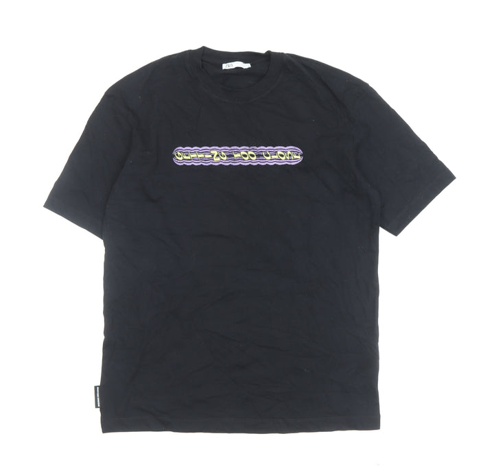 Zara Men’s Black Graphic Print T-Shirt S