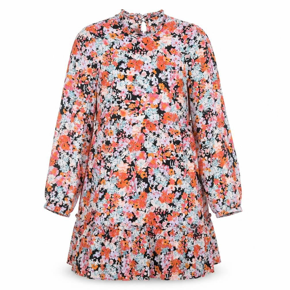 Front view of Vero Moda Women's Multicolour Floral A-Line Dress S