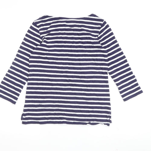 Jack Wills Women's Blue Striped T-Shirt Size 6