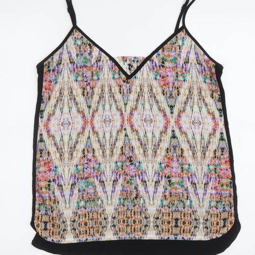 Oasis Women's Black Geometric Camisole Tank Top, M