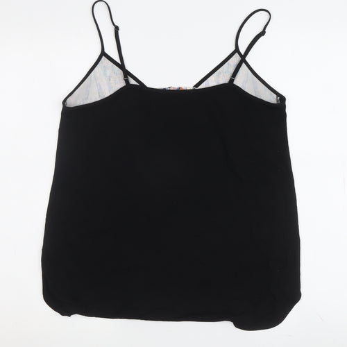Oasis Women's Black Geometric Camisole Tank Top, M