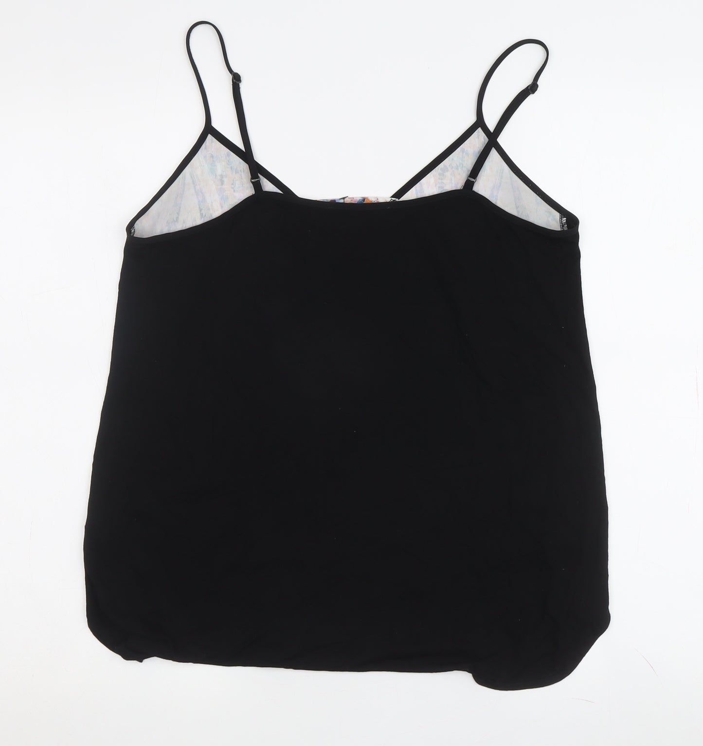 Oasis Women's Black Geometric Camisole Tank Top, M