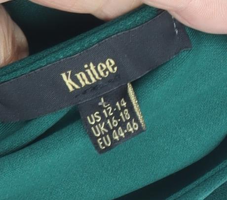 Knitee Green Women's Wide-Leg Jumpsuit Size 16-18