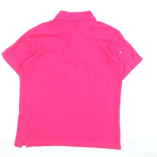 Cotton Traders Women's Pink Polo Shirt, Size S, Casual