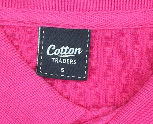 Cotton Traders Women's Pink Polo Shirt, Size S, Casual