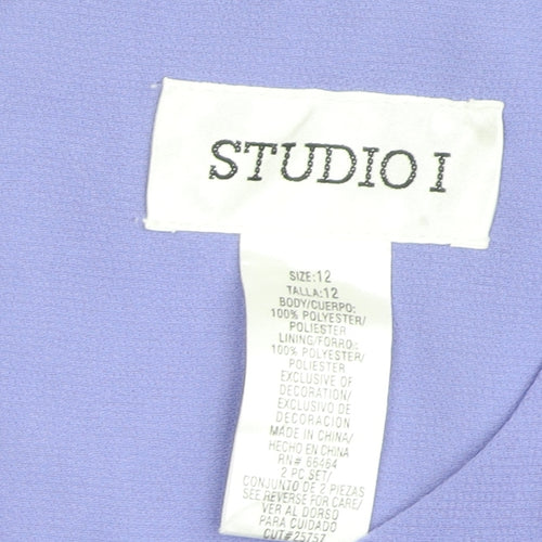 Studio I Women's Purple Sheath Dress Size 12