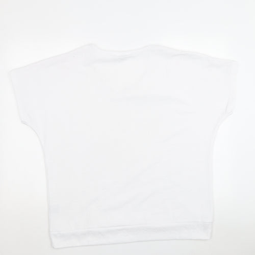 Isle Women's White V-Neck T-Shirt, Size 14-16