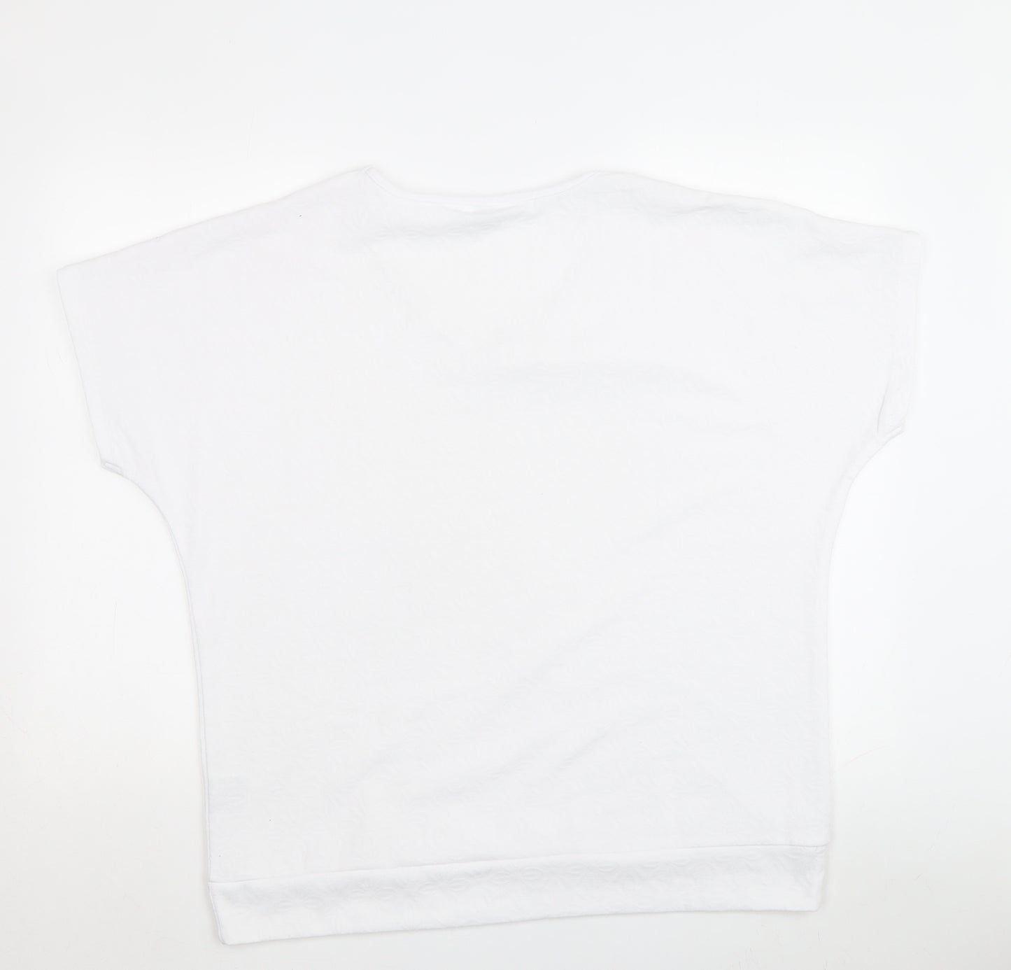 Isle Women's White V-Neck T-Shirt, Size 14-16