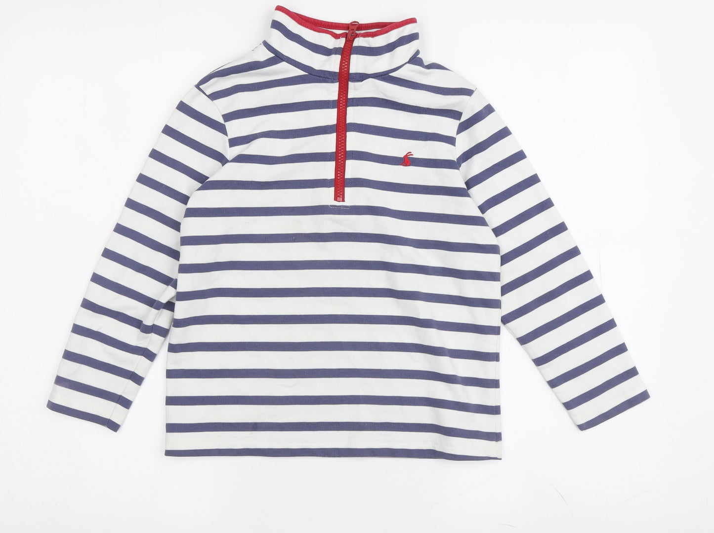 Joules Boys Striped Sweatshirt 7-8Y Multicolour High Neck