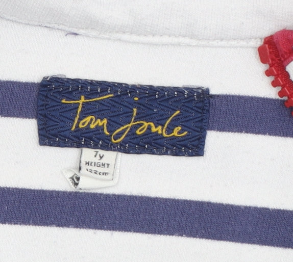 Joules Boys Striped Sweatshirt 7-8Y Multicolour High Neck
