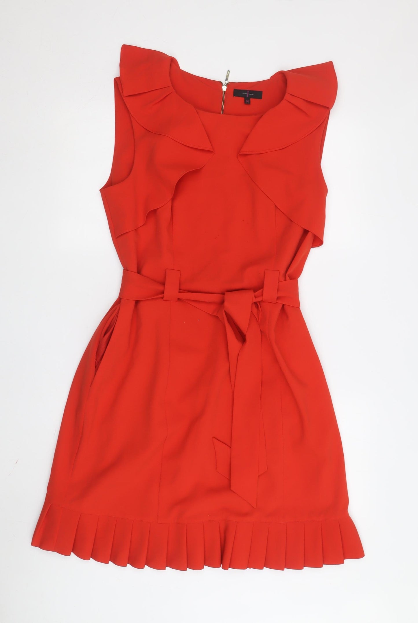 J by Jasper Conran Women's Red Shift Dress Size 14