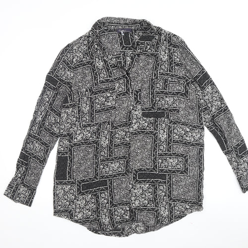 Marks and Spencer Women's Black Floral Blouse Size 14