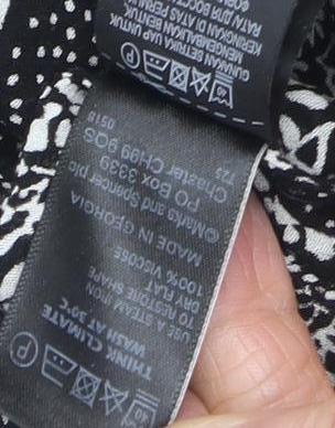 Marks and Spencer Women's Black Floral Blouse Size 14