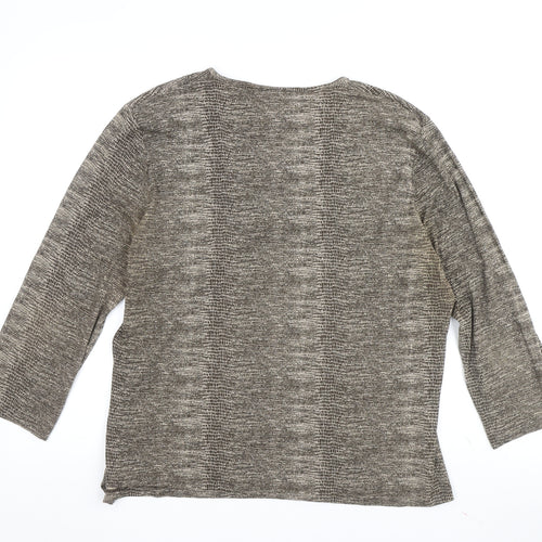 Marks and Spencer Women's Brown Wrap Top, Size 18
