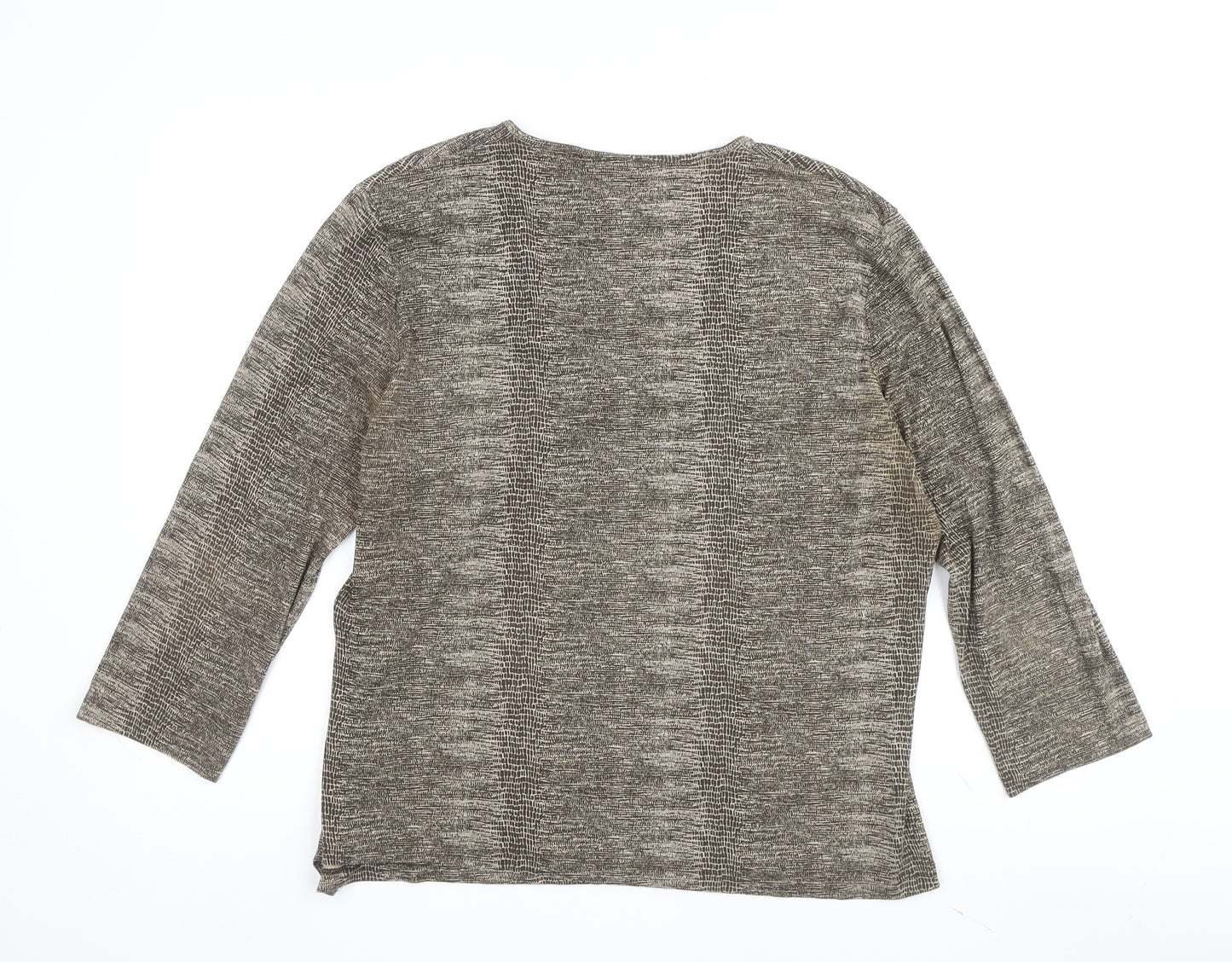 Marks and Spencer Women's Brown Wrap Top, Size 18