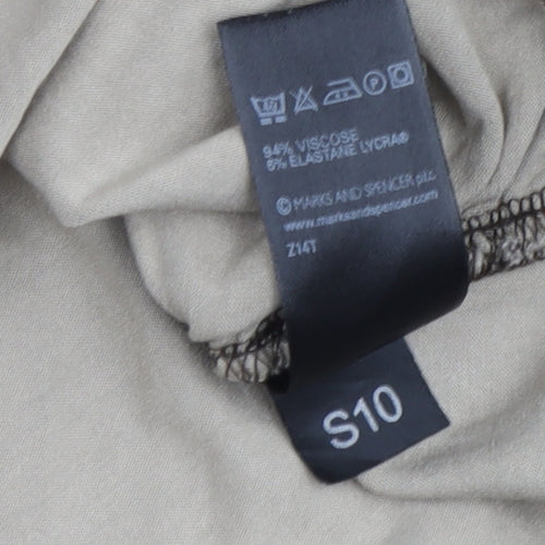 Marks and Spencer Women's Brown Wrap Top, Size 18