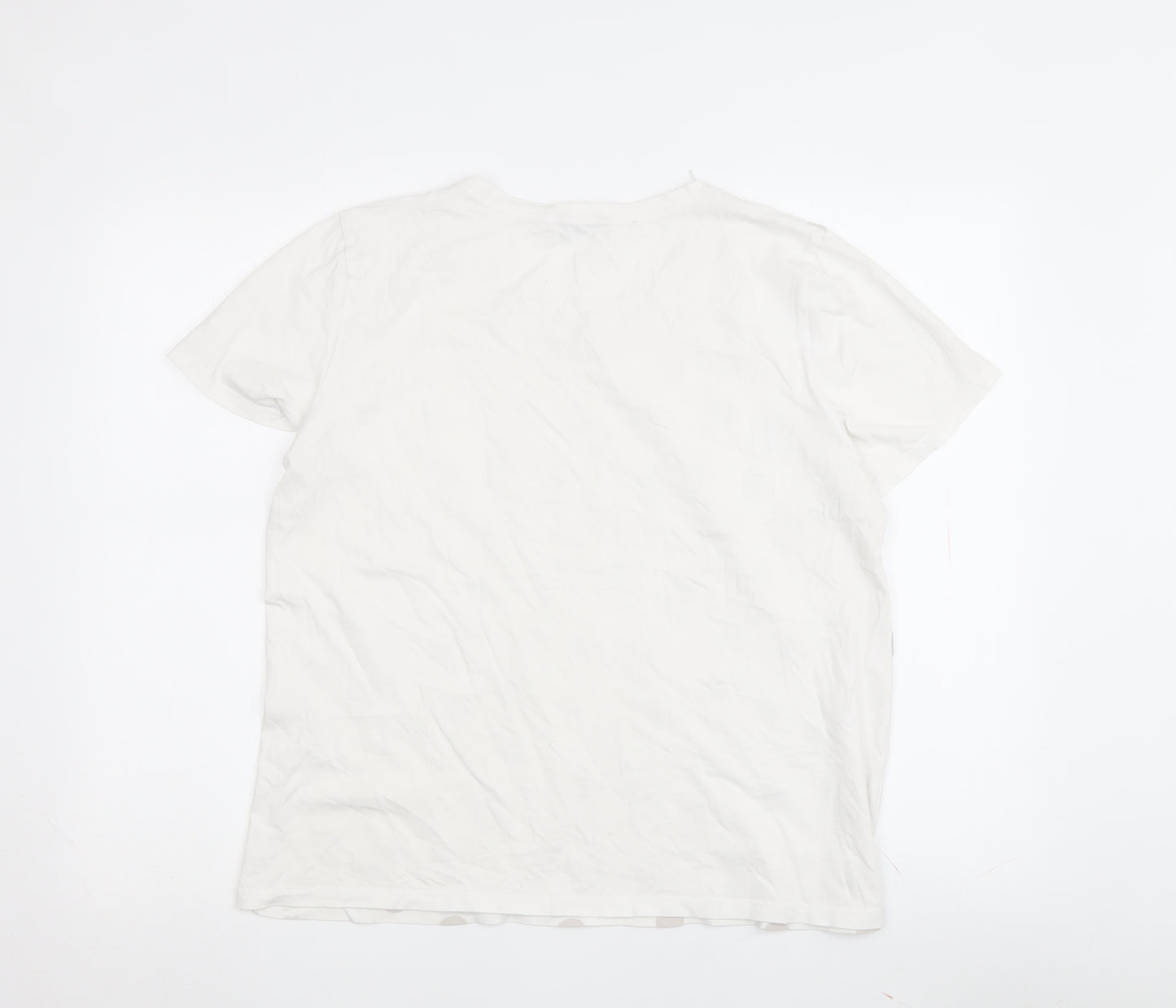 Zara Women's White Polka Dot T-Shirt Size 14